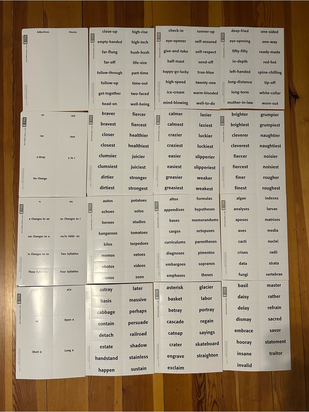 Benchmark Education Word Study phonics Vocabulary Cards – Set 2 – 26 Lessons